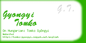gyongyi tomko business card